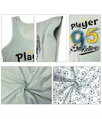 LOREZA Unterhemd 5er Set Jungen Unterhemden - Player - Bunt (Spar-Packung, 5-St)