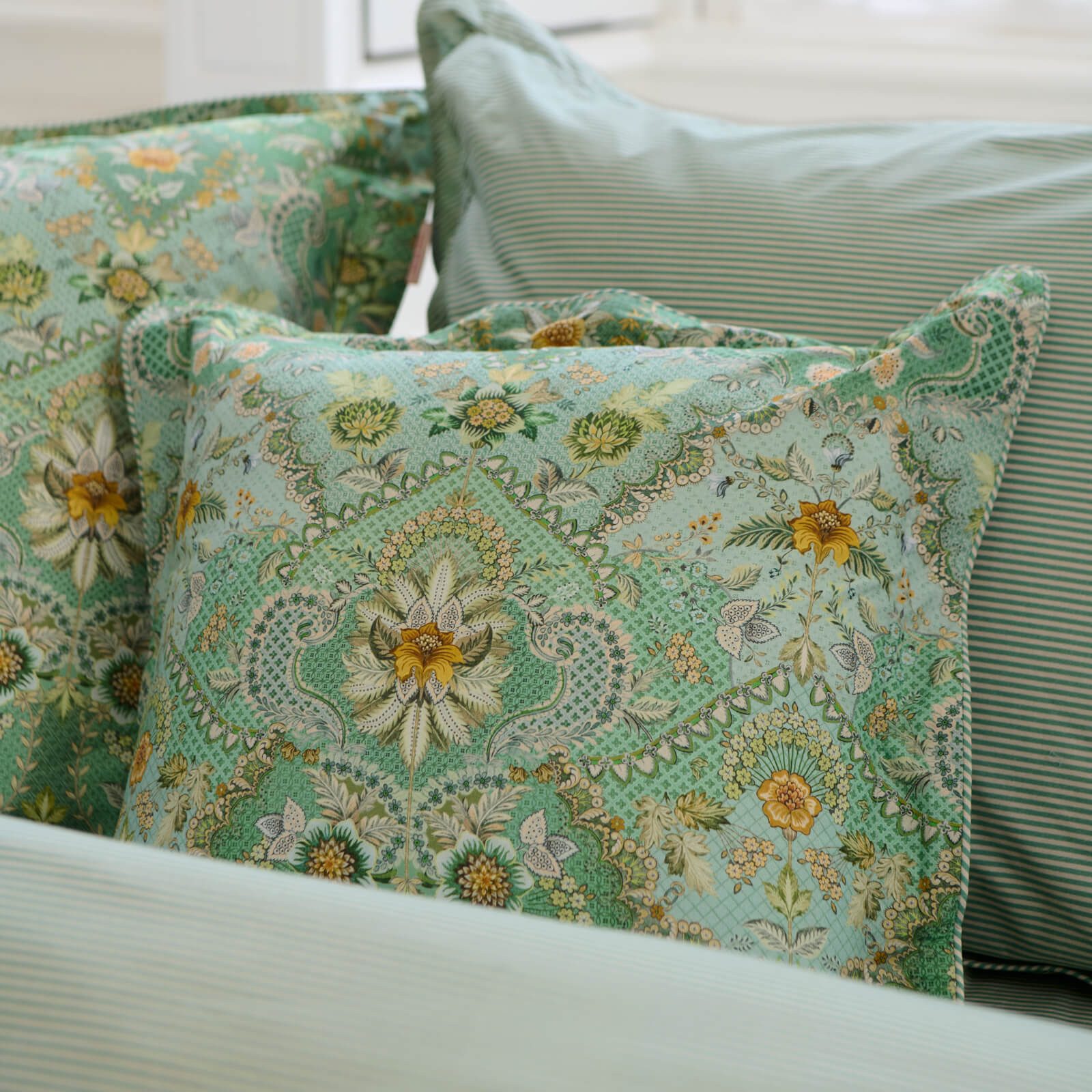 PiP Studio Dekokissen Dekokissen Saluti Piccoli Green, Zierkissen, Kuschelkissen