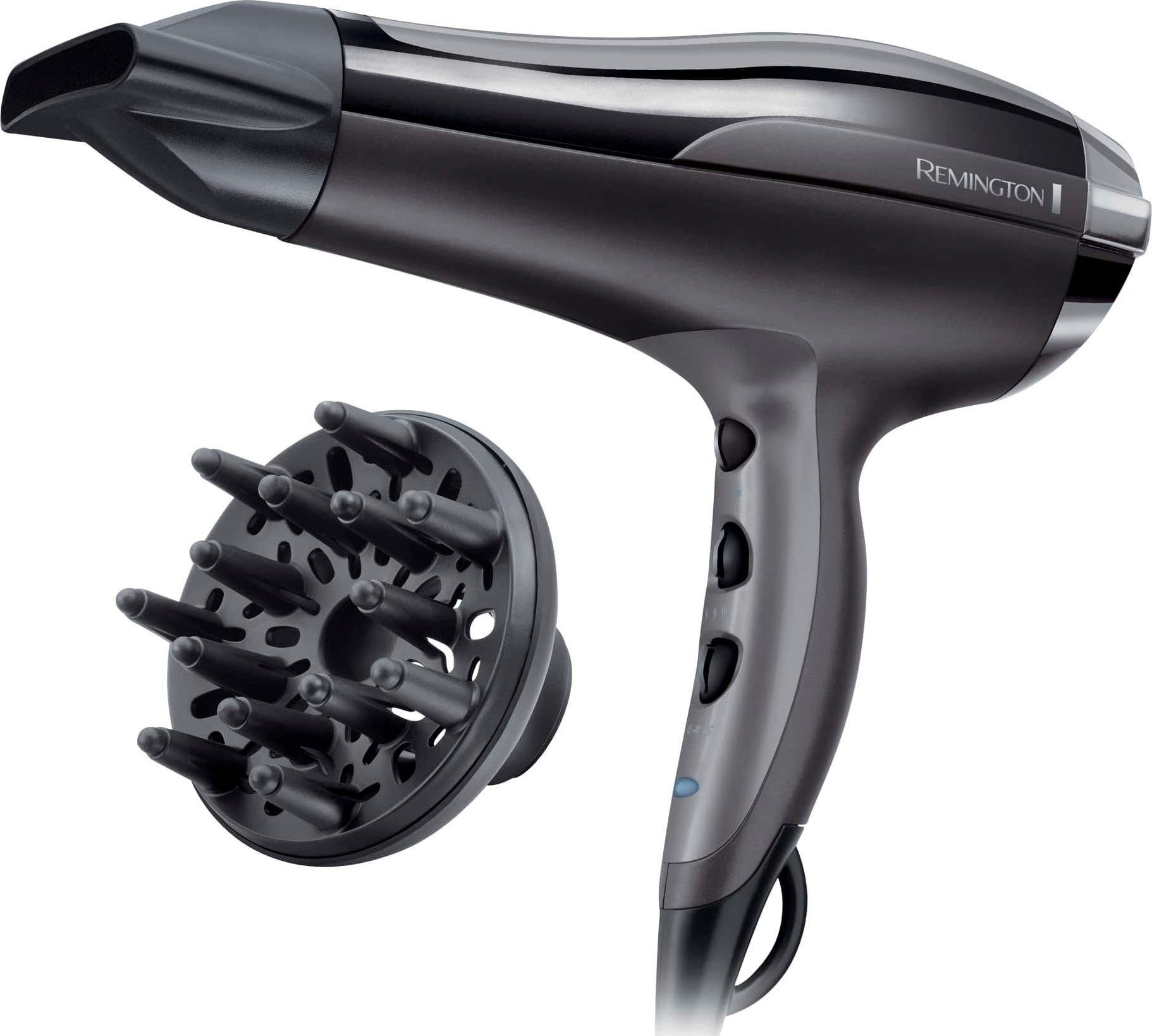 Remington Haartrockner Pro-Air Turbo (D5220), 2400 W, leicht & leistungsstark, mit Ionenpflege, Wärmeverteilung + Diffusor