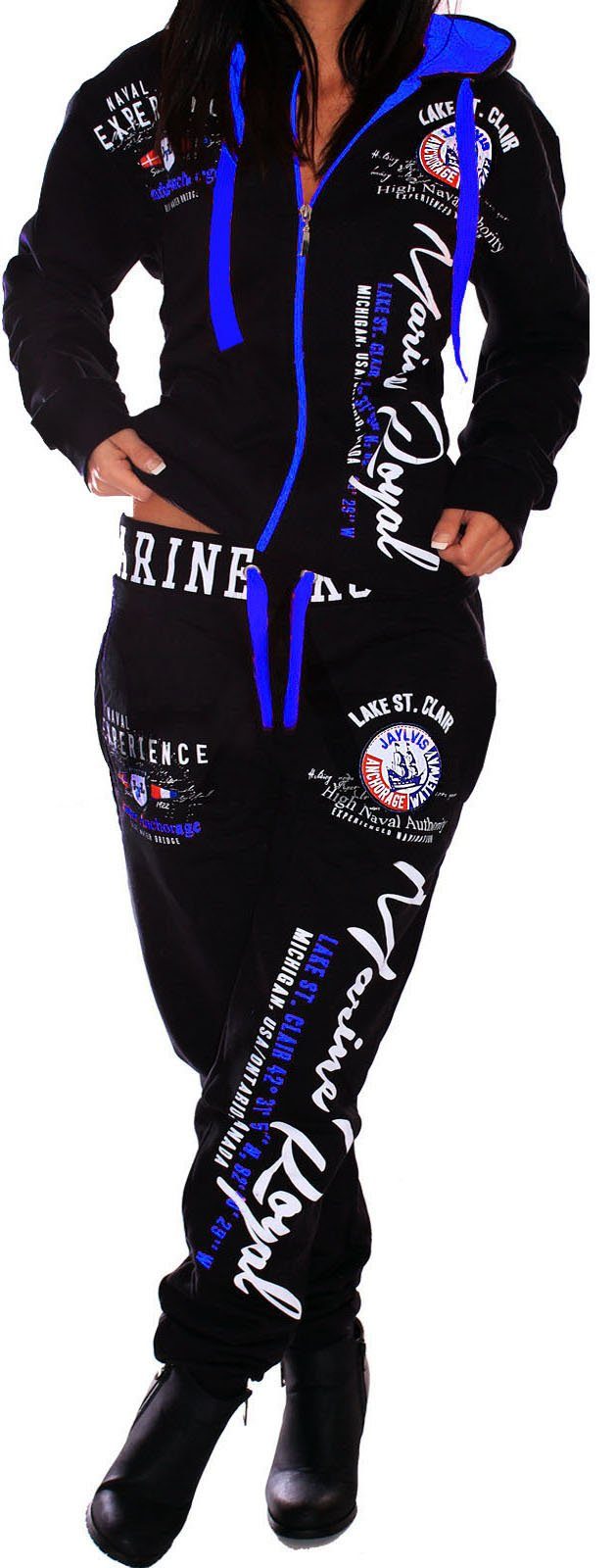 Jaylvis Jogginganzug Damen Trainingsanzug Sportanzug Streetwear Fitness Hau günstig online kaufen