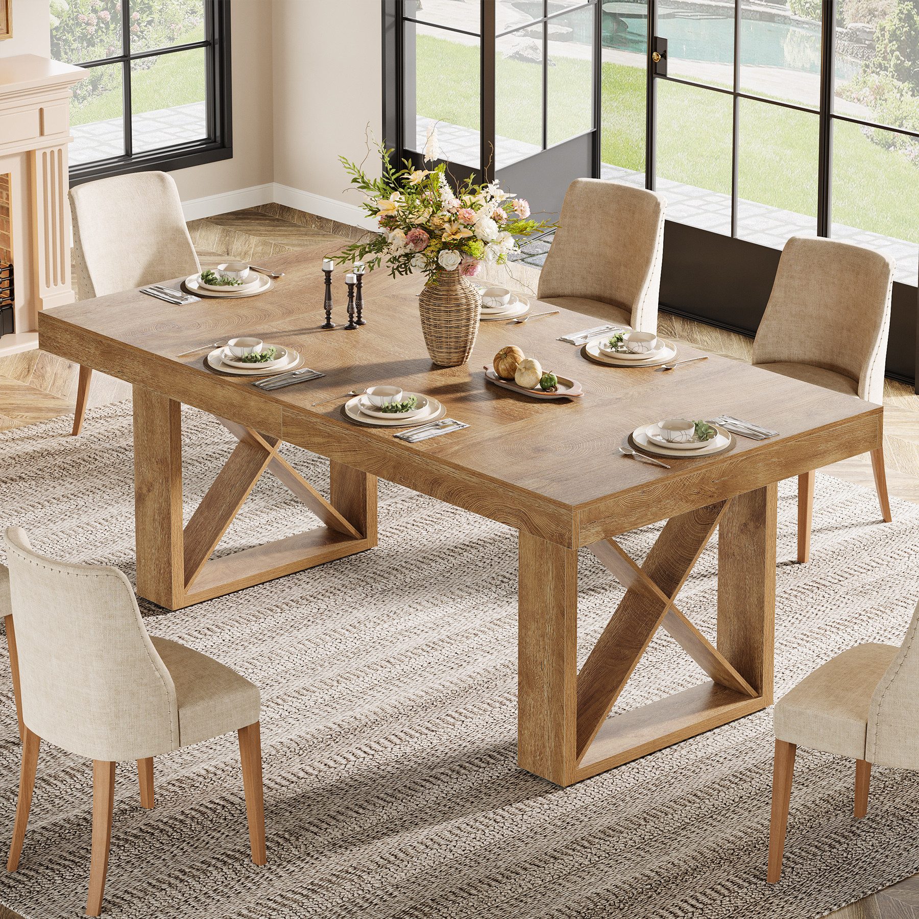 Tribesigns Esstisch 160 cm Esstisch für günstig online kaufen