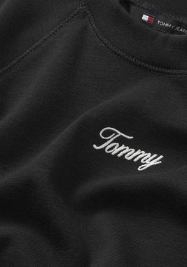 Tommy Jeans Jerseykleid TJW RUCHE SCRIPT BODYCON DRESS mit gefransten Ärmeln