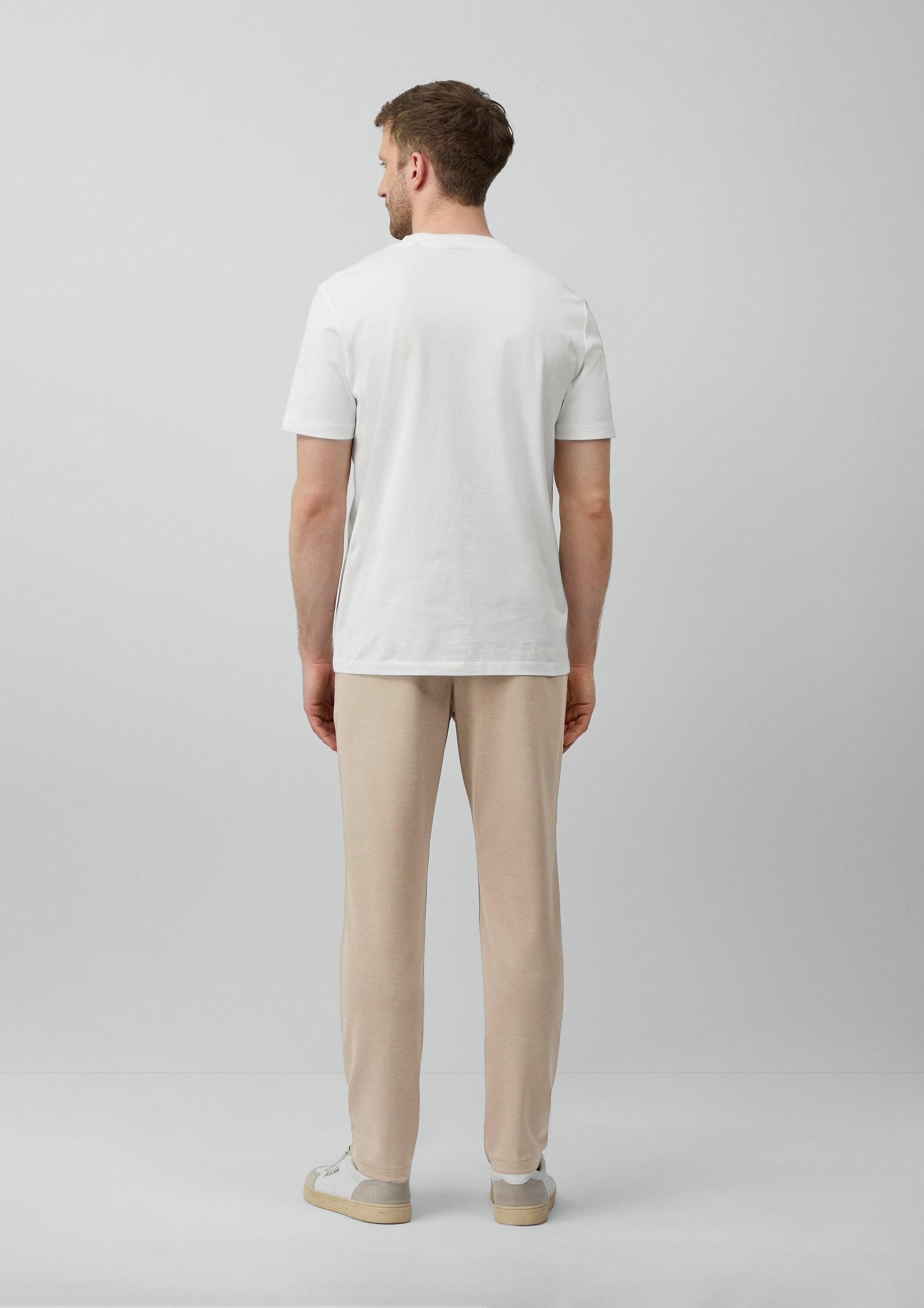 s.Oliver Kurzarmshirt T-Shirt T-Shirt mit Crew Neck aus mercerisiertem Baumwolljersey