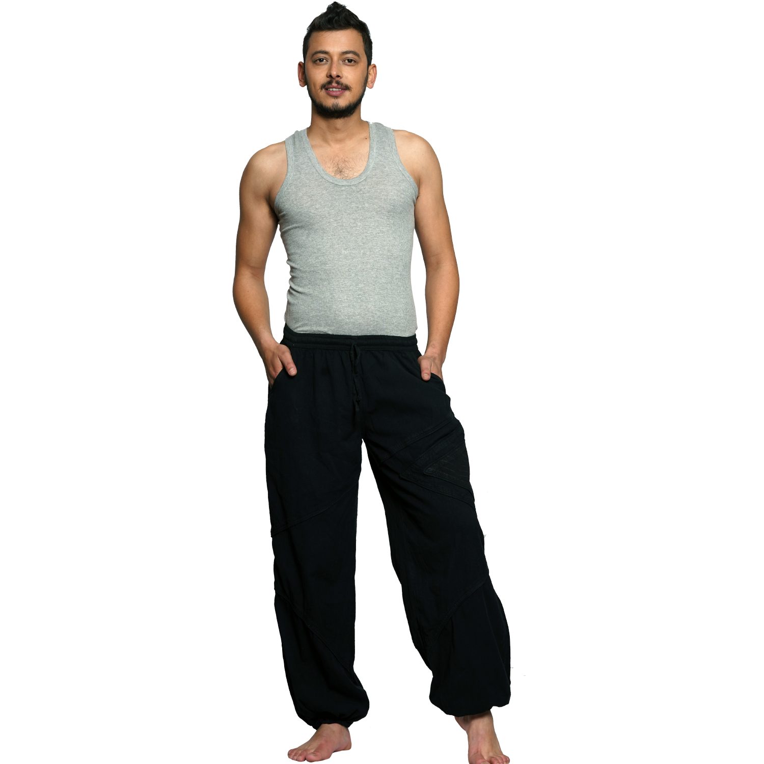 SIMANDRA Haremshose Triangle Herren Schlupfhose für Yoga & Fitness (1-tlg) handarbeit Schwarz