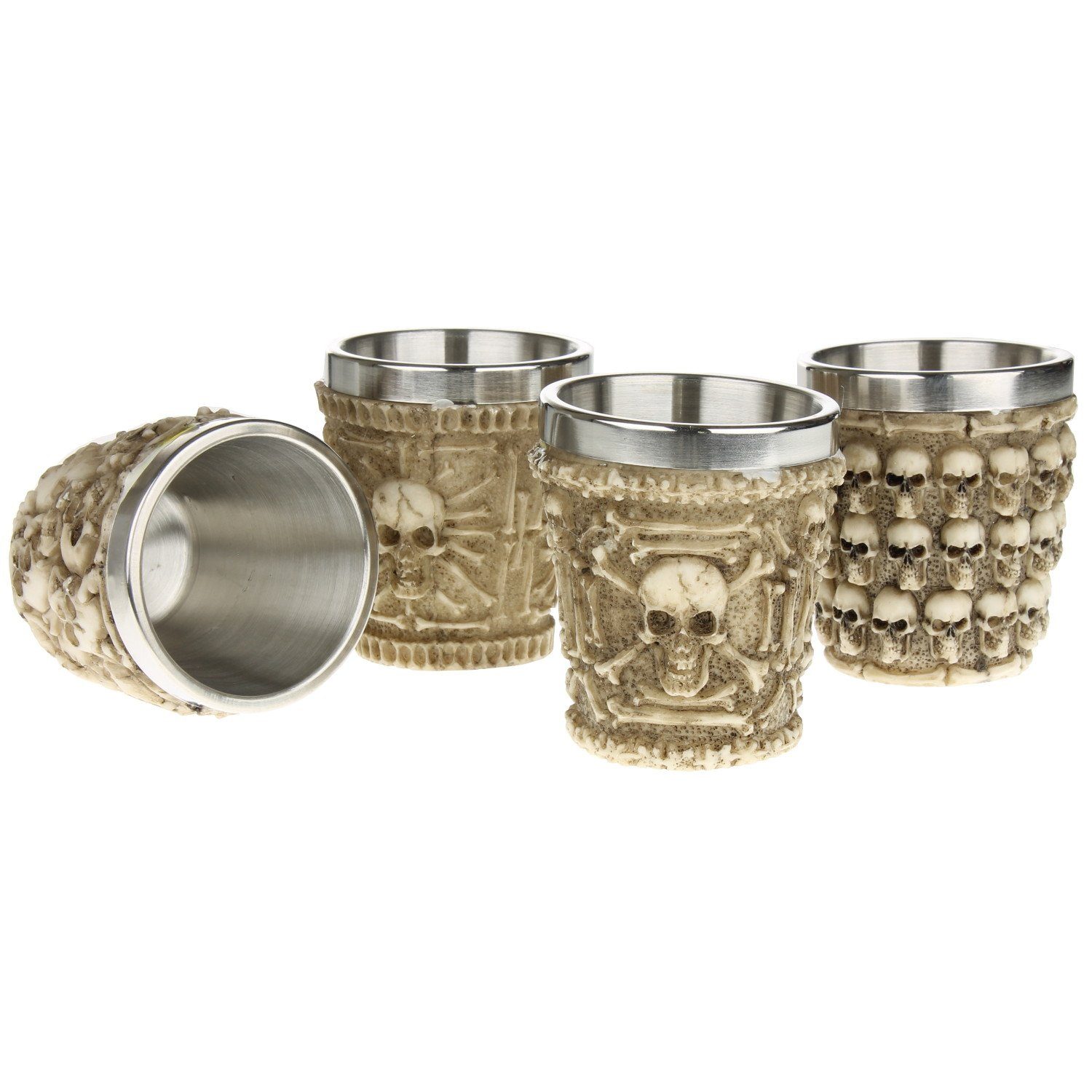 Schnapsglas Totenkopf Wikinger Skull Bones