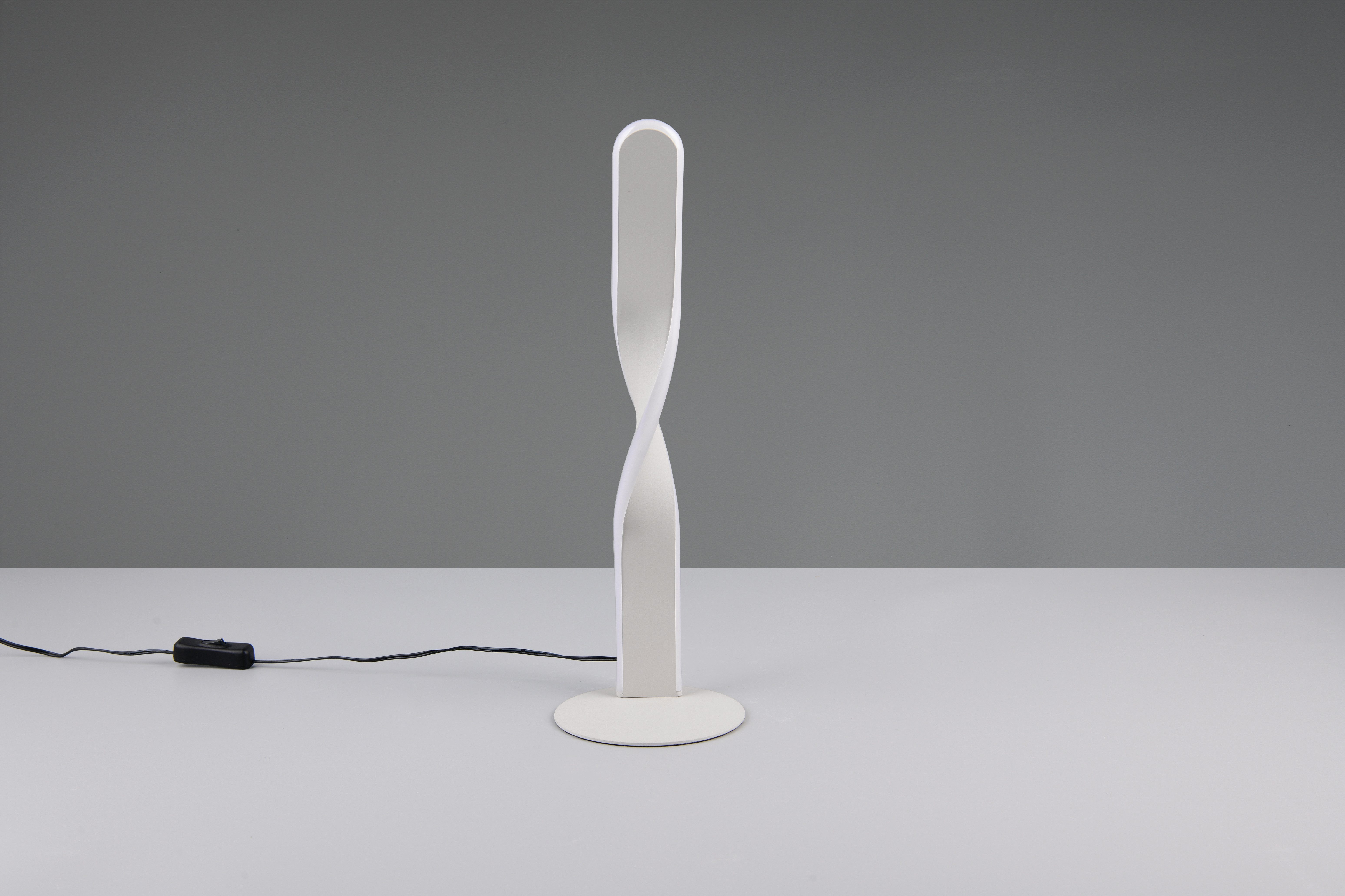 OTTO home LED Tischleuchte ADELLA, LED Tischlampe 10W 1020 Lumen 3000K warmweiß, Höhe 41 cm, Ein-/Ausschalter, LED fest integriert, Warmweiß, Metall in warm grey, Schnurschalter ON/OFF mit 150cm Kabel