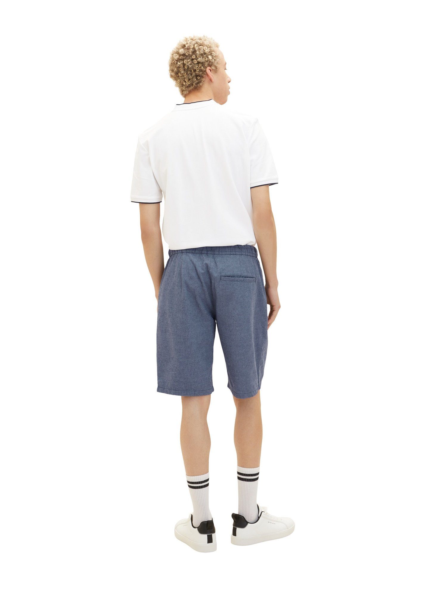 Shorts Hose TAILOR Eingrifftaschen TOM (1-tlg) mit blau kurze Chinoshorts
