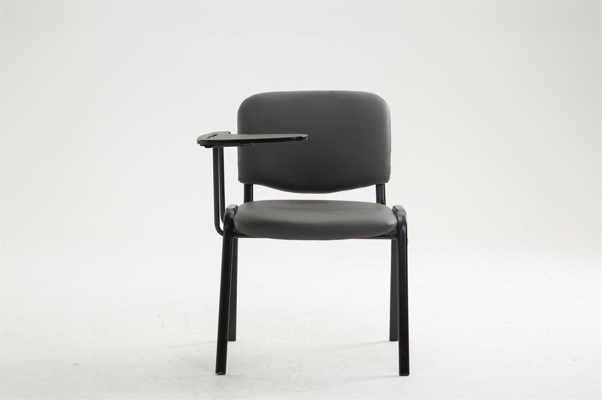 - Sitzfläche: grau Messestuhl), Besucherstuhl Metall mit Gestell: - Keen schwarz (Besprechungsstuhl Konferenzstuhl Polsterung Kunstleder Warteraumstuhl - - TPFLiving hochwertiger