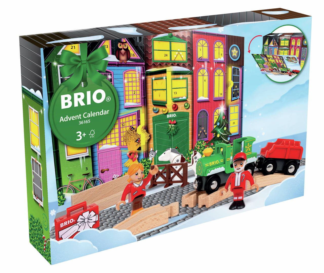 BRIO® Spielzeug-Adventskalender World Eisenbahn Adventskalender "Weihnachtshaus" 36165