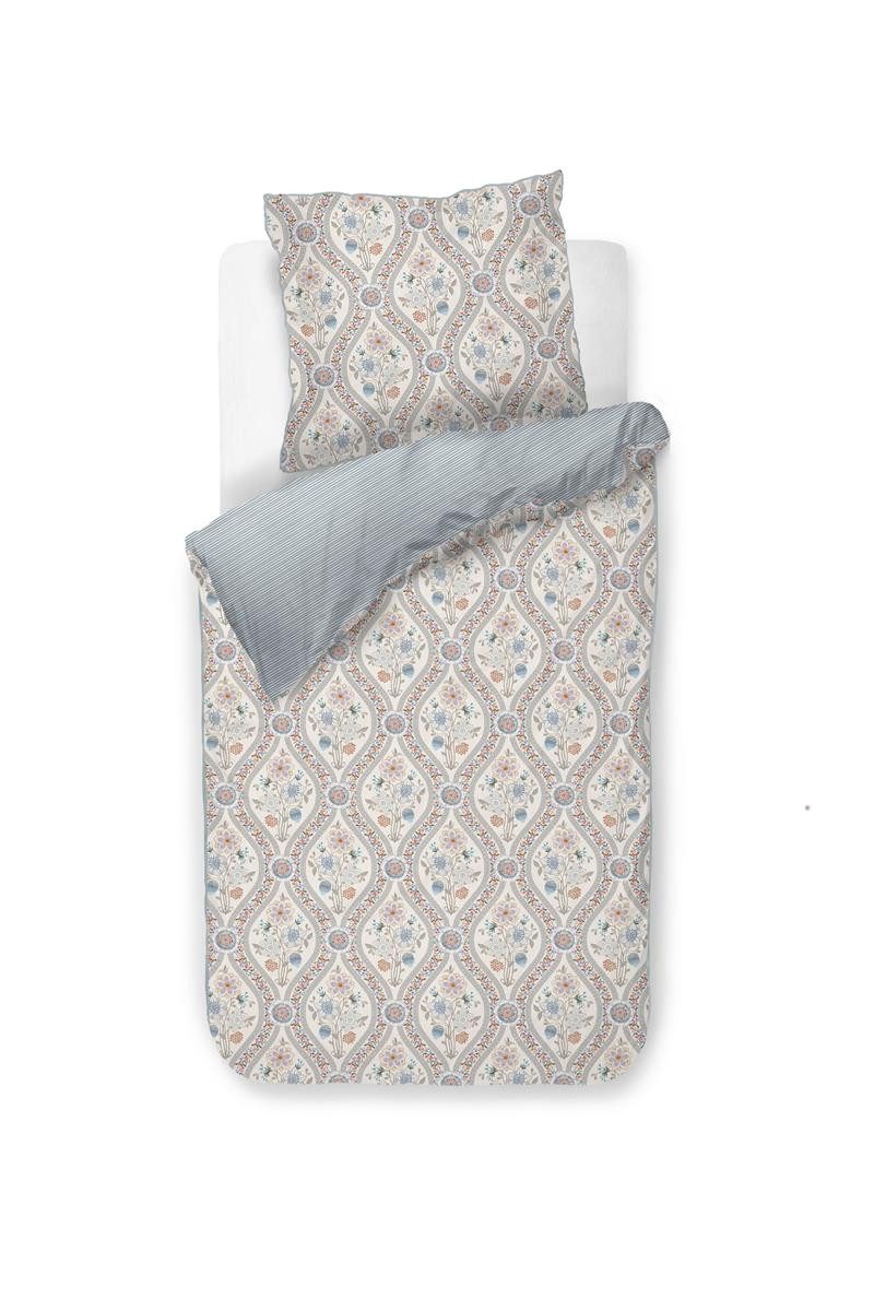 PiP Studio Bettwäsche Bettwäsche DE Ornamento Ramo White 135x200 weiß, Baumwolle, 2 teilig, bettwäsche 135x200 baumwolle reißverschluss warm baumwolle bettwäsche