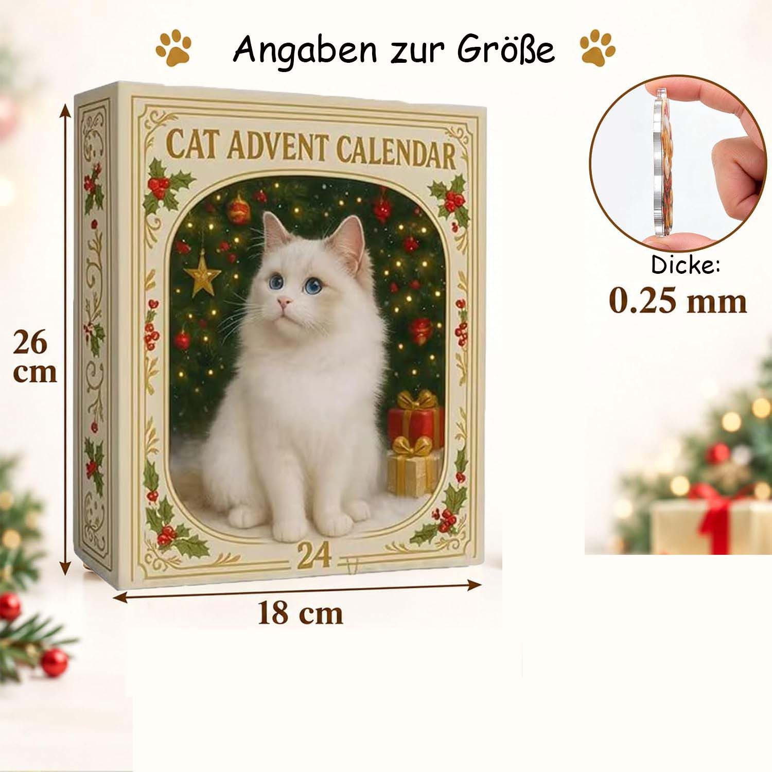 Bomiclss Adventskalender 24 Verschiedene Rassen Adventskalender Weihnachtskalender – Bild 2 von 5