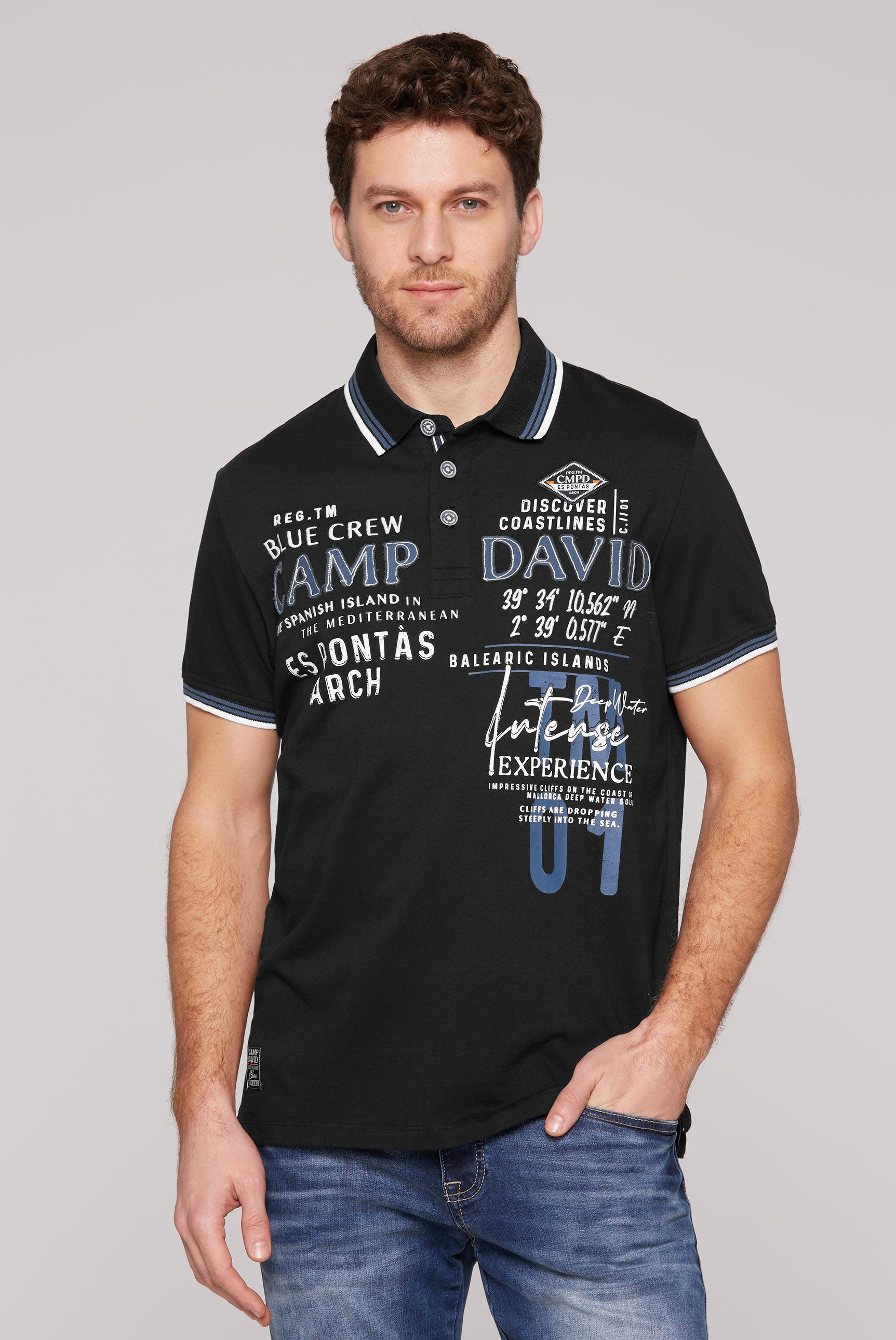 CAMP DAVID Poloshirt Poloshirt Kurzarmshirt (1-tlg., günstig online kaufen