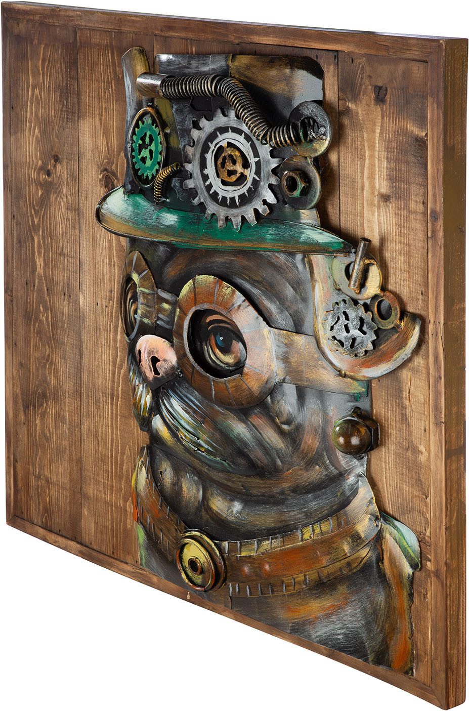 GILDE Metallbild Bild quadratisch Steampunk Dog, Tiere (1 St)