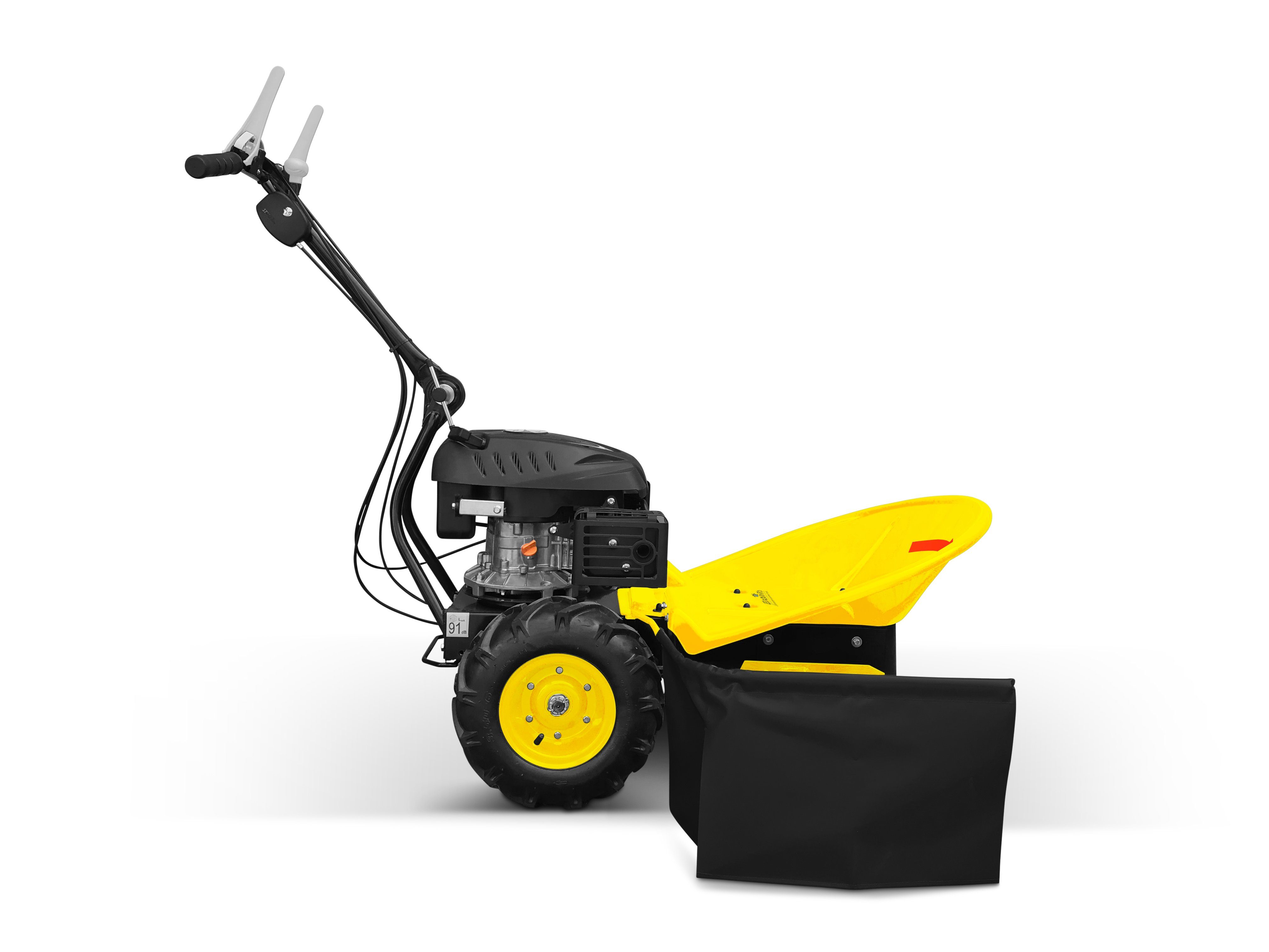 BAMATO Benzinrasenmäher GS-170 + SEAT, 58 cm Schnittbreite, Hochgrasmäher, Hochgrasschneider, 4 bewegliche Messer