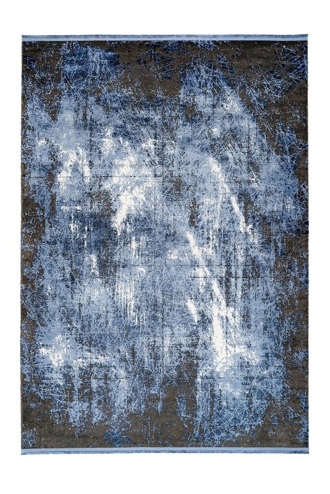 Designteppich Lalee Teppich »Elysee by Pierre Cardin« in blau, LALEE,  schmutzunempfindlich, pflegeleicht