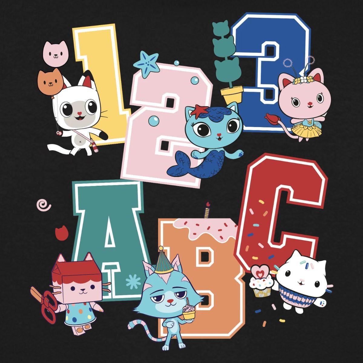 Spreadshirt Hoodie Gabby's Dollhouse Eins, Zwei, Drei Und A, B, C Teenager Hoodie (1-tlg)