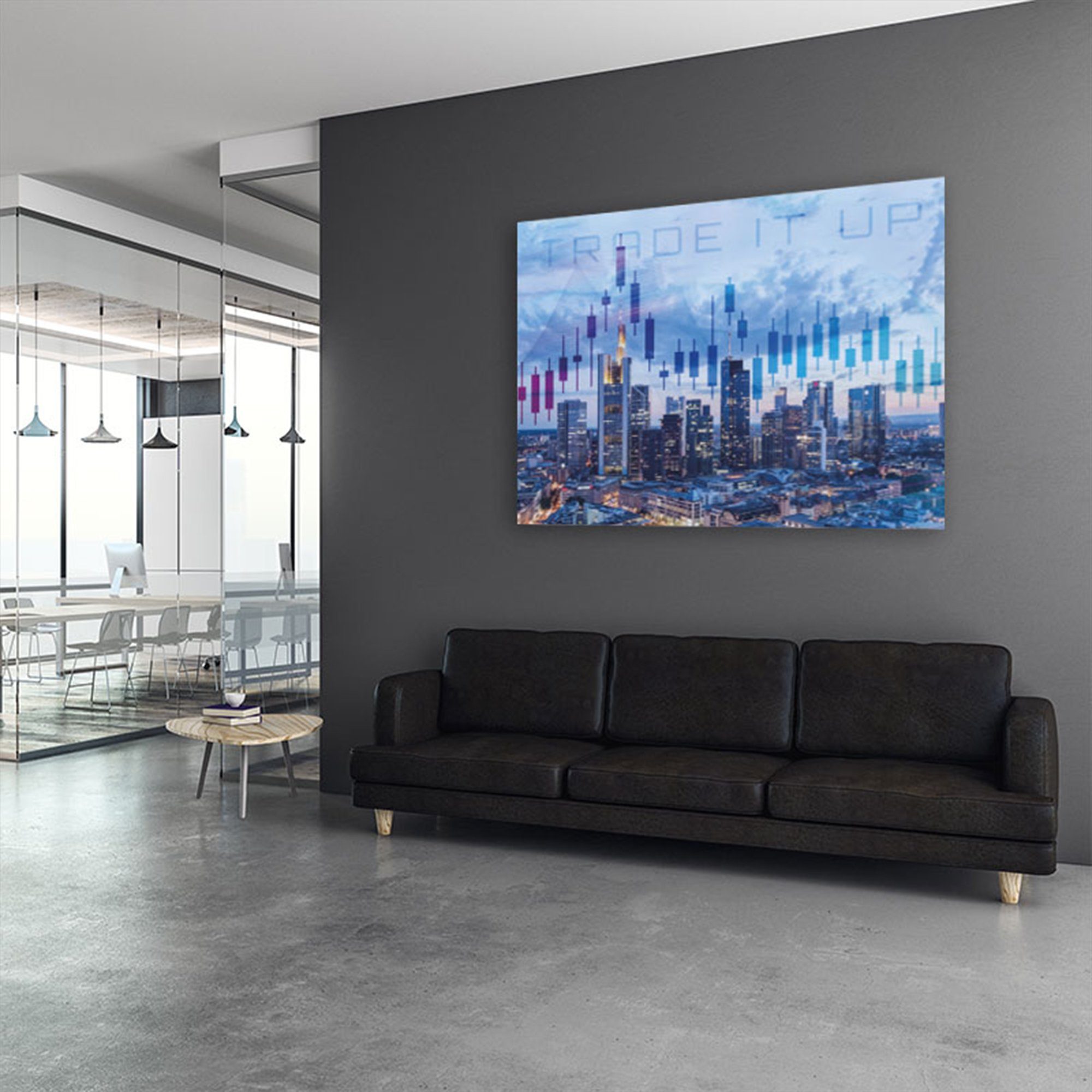 ArtMind XXL-Wandbild TRADE IT UP - SKYLINE FRANKFURT, Premium Wandbilder als Poster