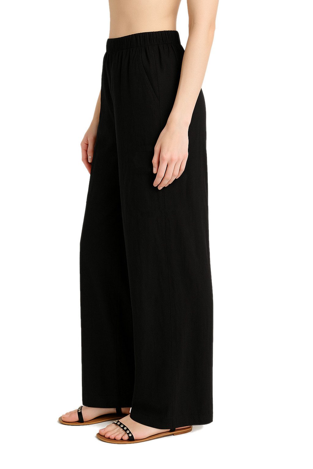 dy_mode Palazzohose Damen Sommer Palazzohose Schwarz günstig online kaufen