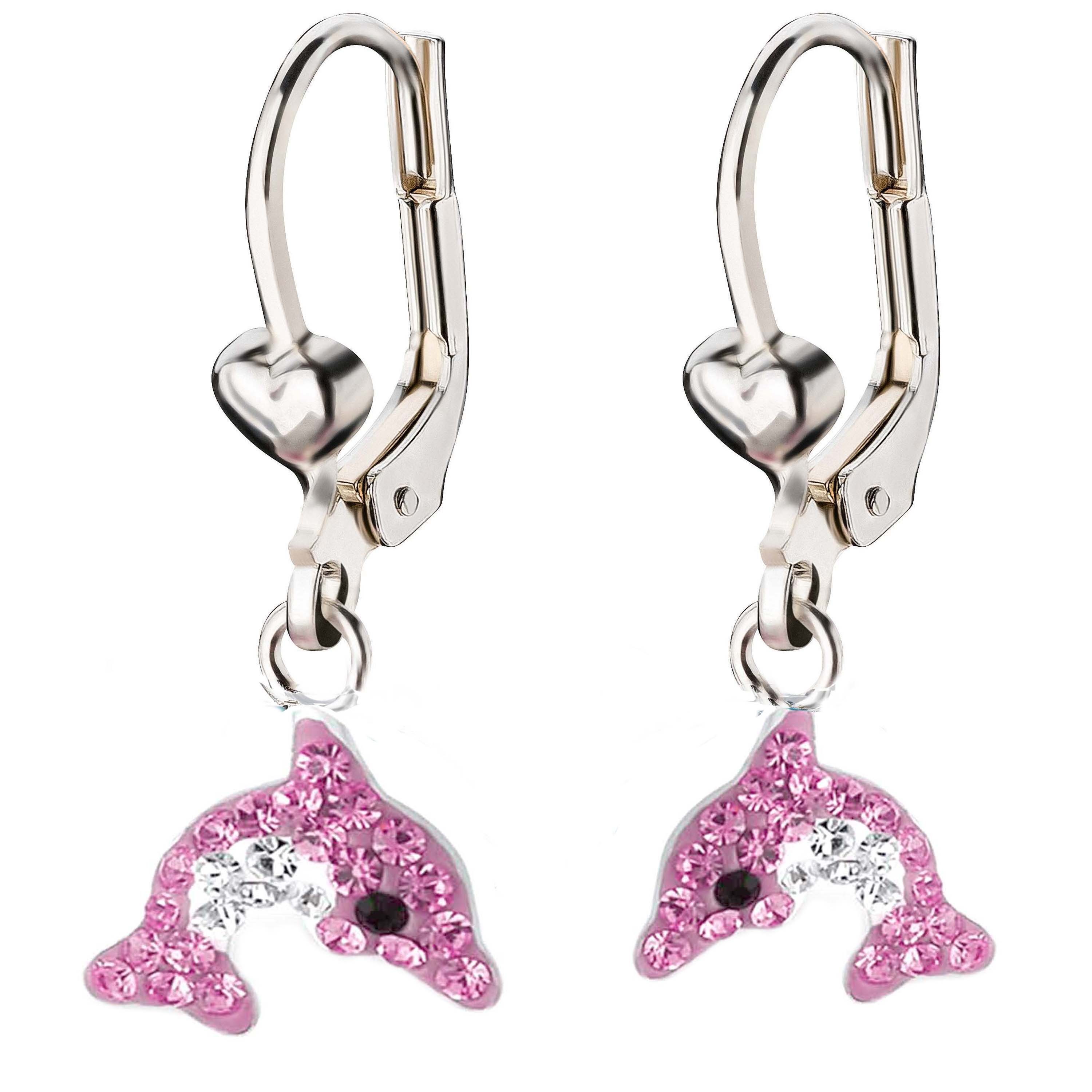 schmuck23 Paar Ohrhänger »Kinder Ohrringe Delfin 925 Silber«, Kinderschmuck  Kristalle Mädchen Geschenk online kaufen | OTTO