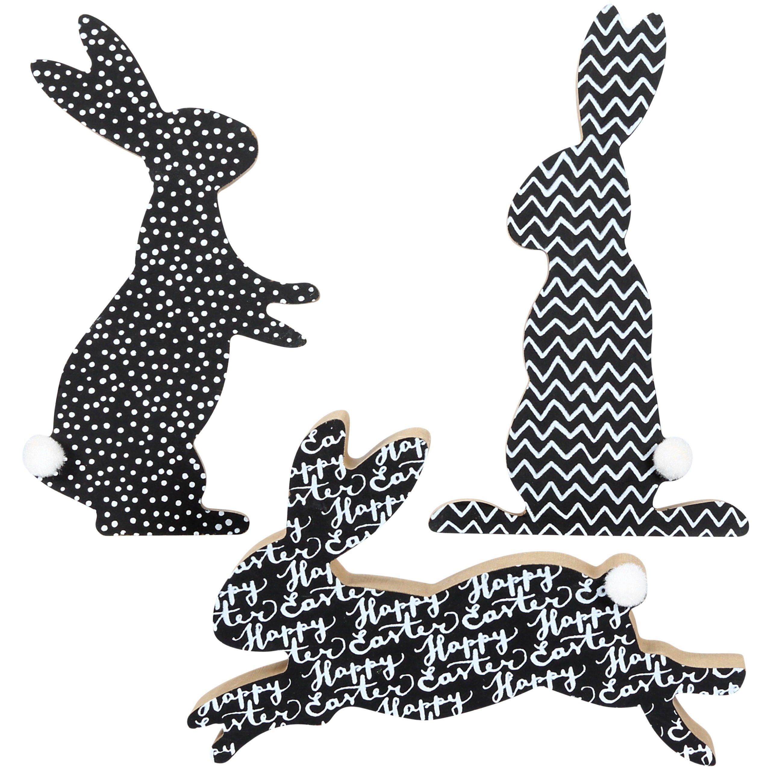 Dekofigur Osterdeko aus Holz - Holzaufsteller Hase