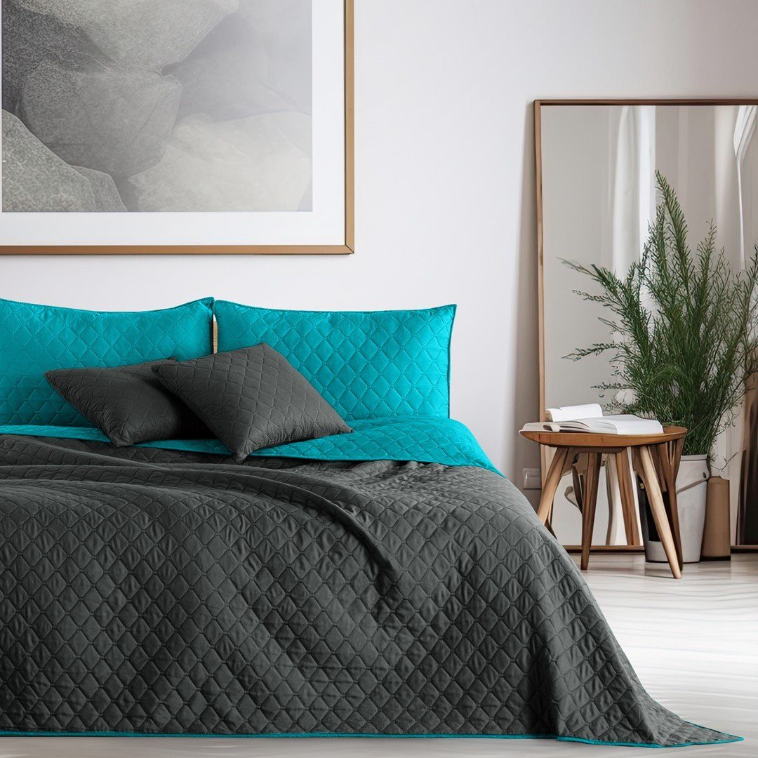 DecoKing Tagesdecke Bettüberwurf mit Uni Wendedesign günstig online kaufen