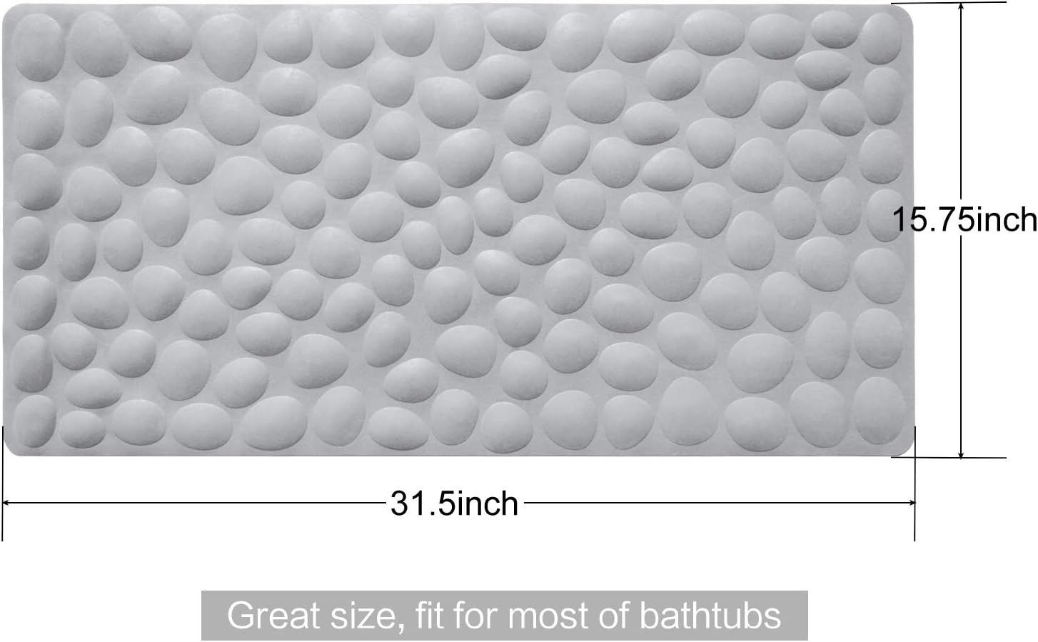 Refined Living Duschmatte Badewannenmatte rutschfest, Antirutschmatte für Badewanne, Badematte, 100% BPA-frei, schimmelresistent & maschinenwaschbar, [80x40]cm, – Bild 3 von 5