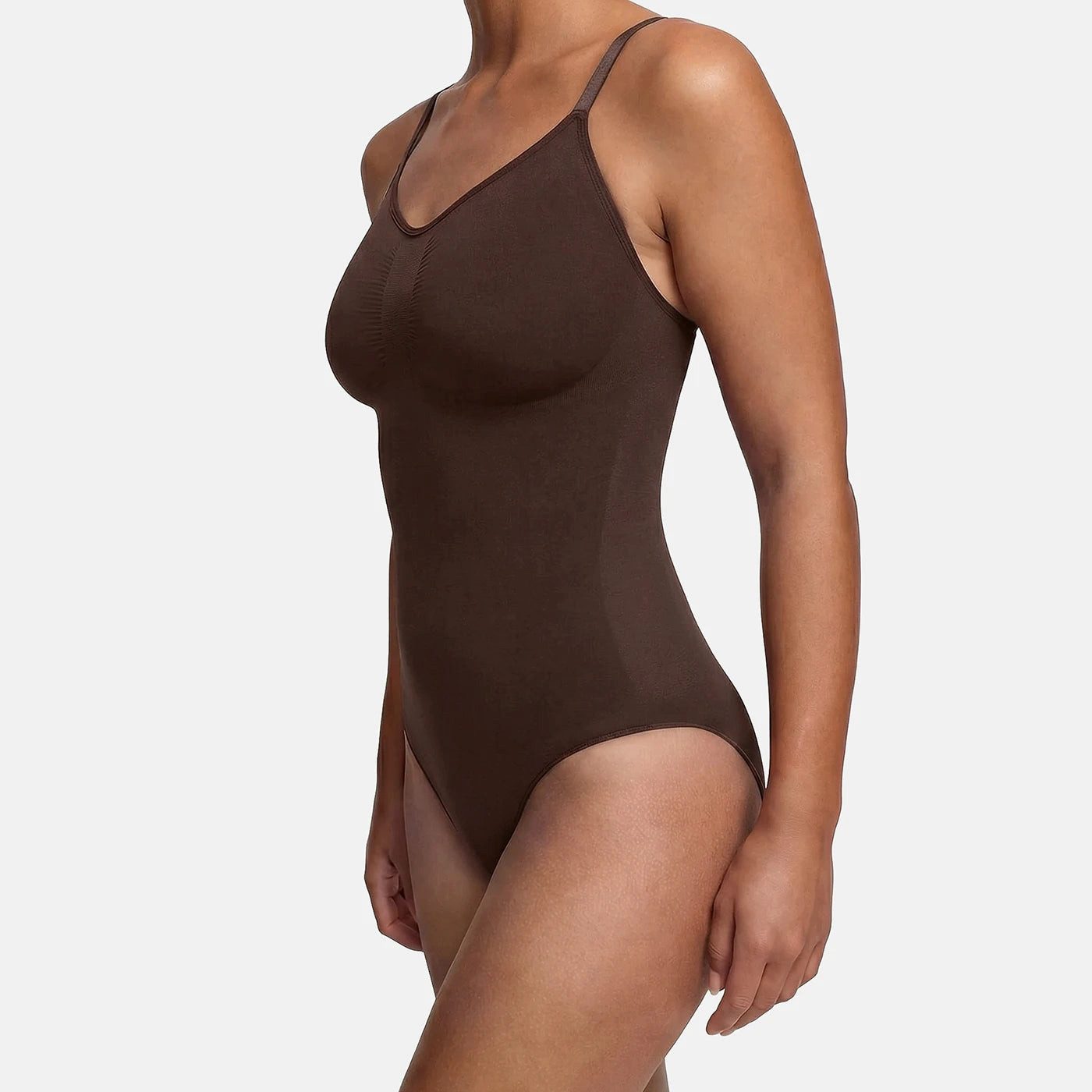 cfab (creamy fabrics) Shaping-Body Bodysuit Sculpting Shapewear mit String-Braun-5XL (1-tlg)