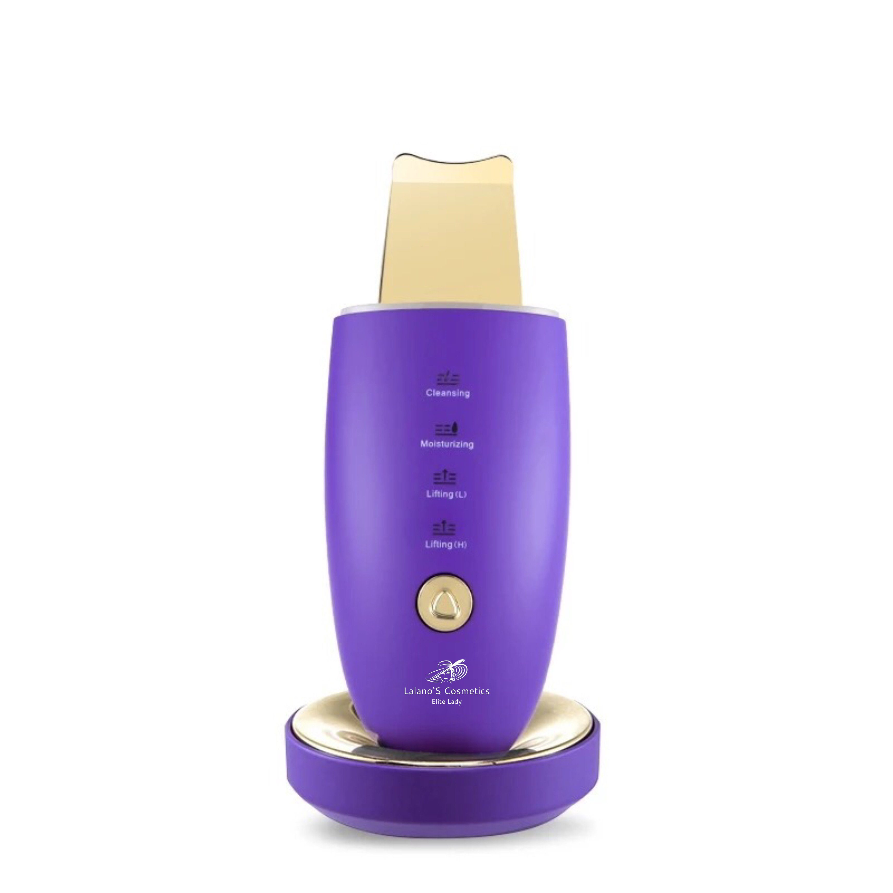 Lalano`S Cosmetics Anti-Aging-Gerät Golden Skin Scrubber, Ultraschallpeelinggerät, Porenreiniger, Beauty, Gesichtsreinigung, Ionen Hautreiniger für Gesichtspflege, EMS, Gerät zur Gesichtsstraffung, kosmetikbehandlungsgerät, Pickel und Akne Entferner, Mikr