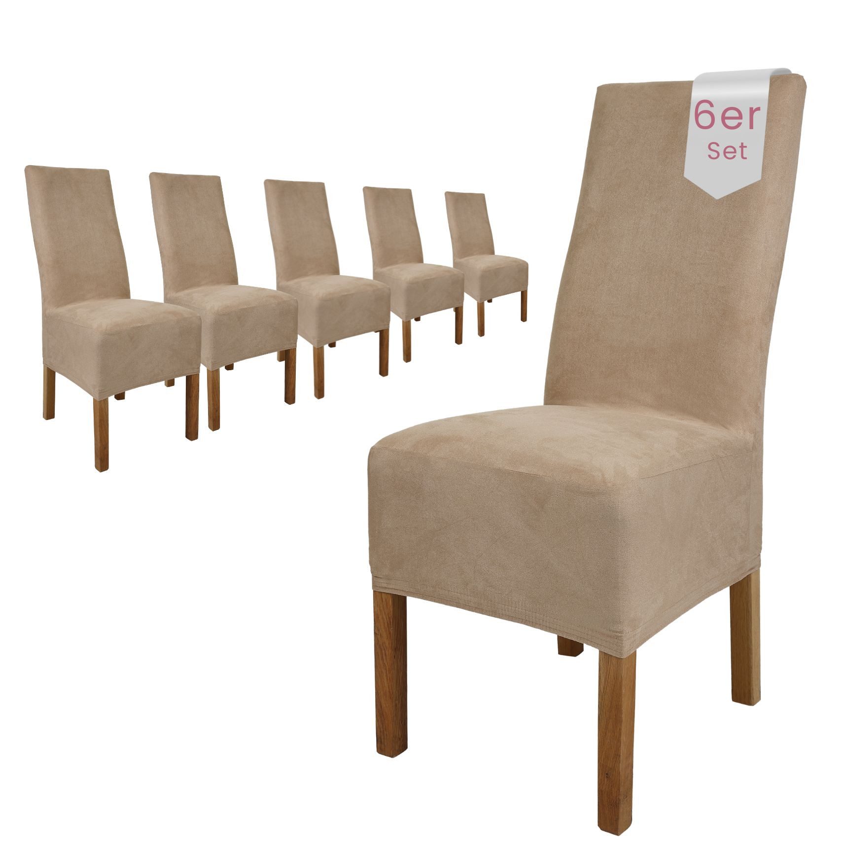 sh SCHEFFLER-HOME LIVE HOMESTYLE Stuhlhusse Leon Stoff Veltara, Premium-Microfaser Veltara in edler Wildleder-Optik