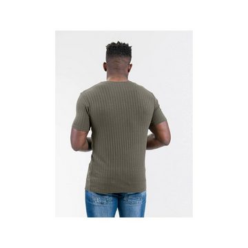 Key Largo V-Ausschnitt-Pullover olive regular fit (1-tlg)