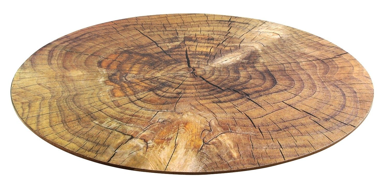 Platzset, Tisch-Set CHIM, Braun, Ø 38 cm, Kork, Kunststoff, Holzoptik