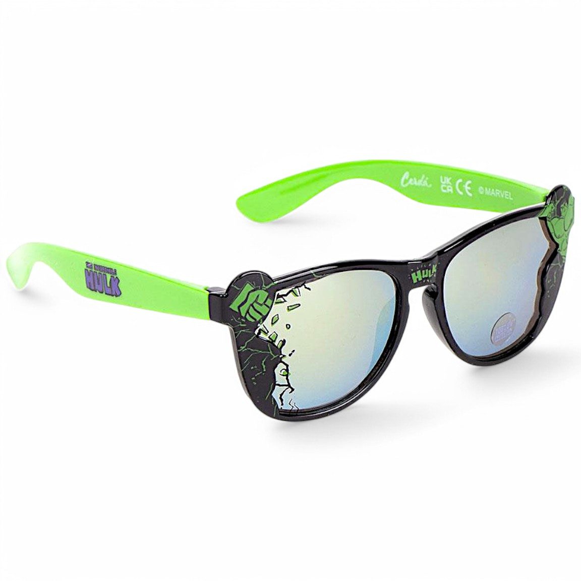 The AVENGERS Sonnenbrille Hulk für Kinder mit Spiegeleffekt & 100% UV Schutz