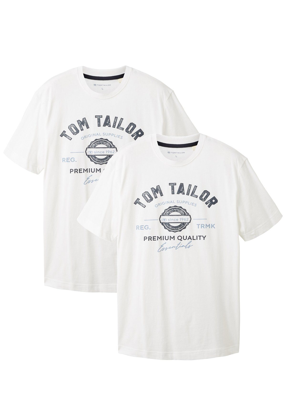 TOM TAILOR T-Shirt Logo 2-er Pack günstig online kaufen