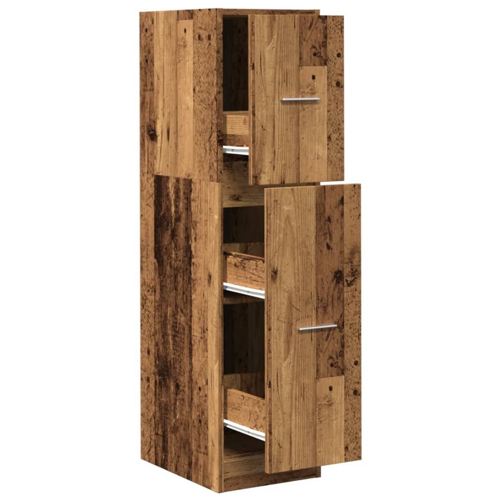 vidaXL Apothekerschrank 30 x 41 x 118 cm Apothekerschrank Altholz-Optik 30x41x118 cm Spanplatt