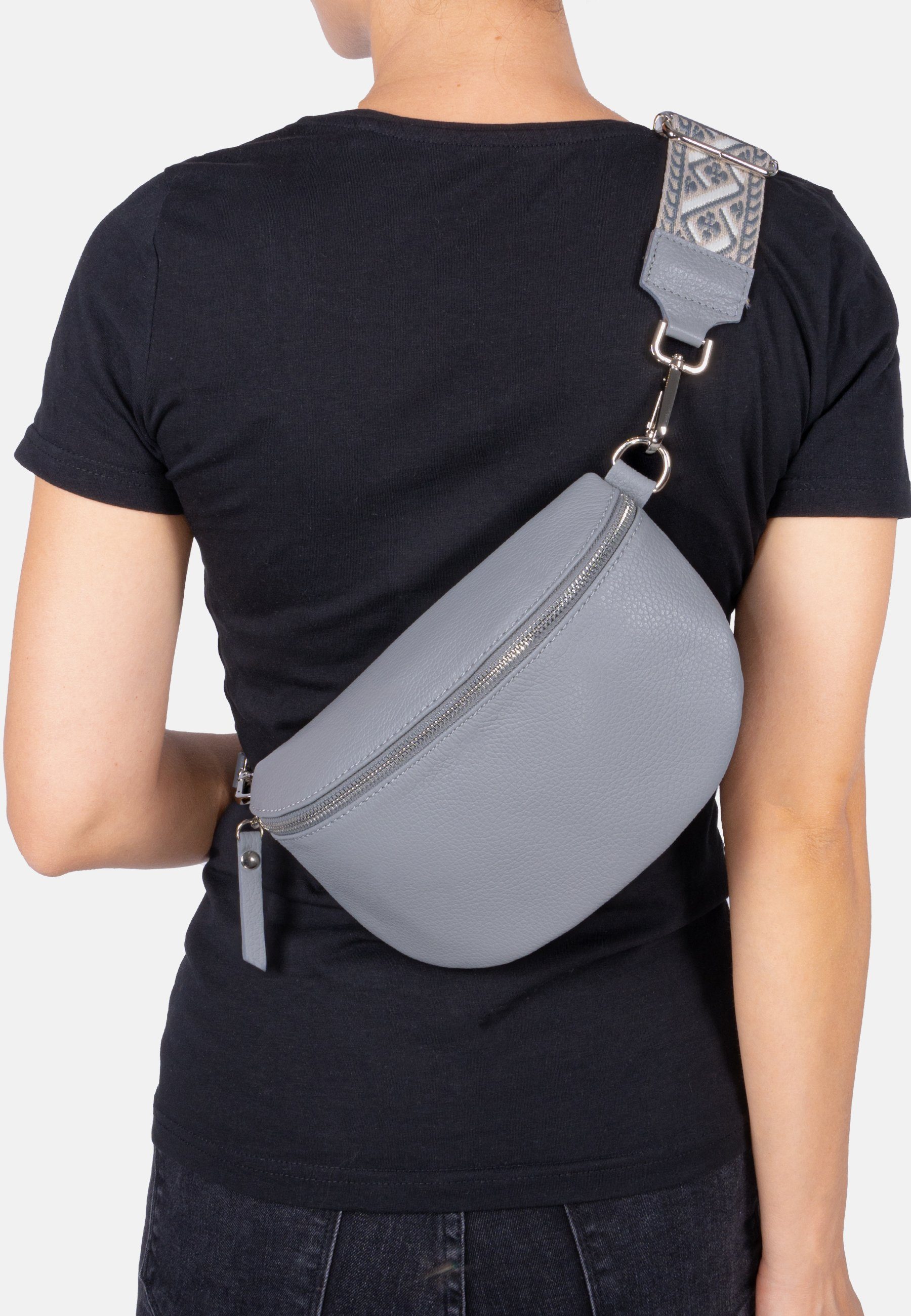 Seasons of April Umhängetasche Crossbody Bag Helen, Schultertasche Umhängetasche in Gr. M aus 100% Leder mit breitem Gurt