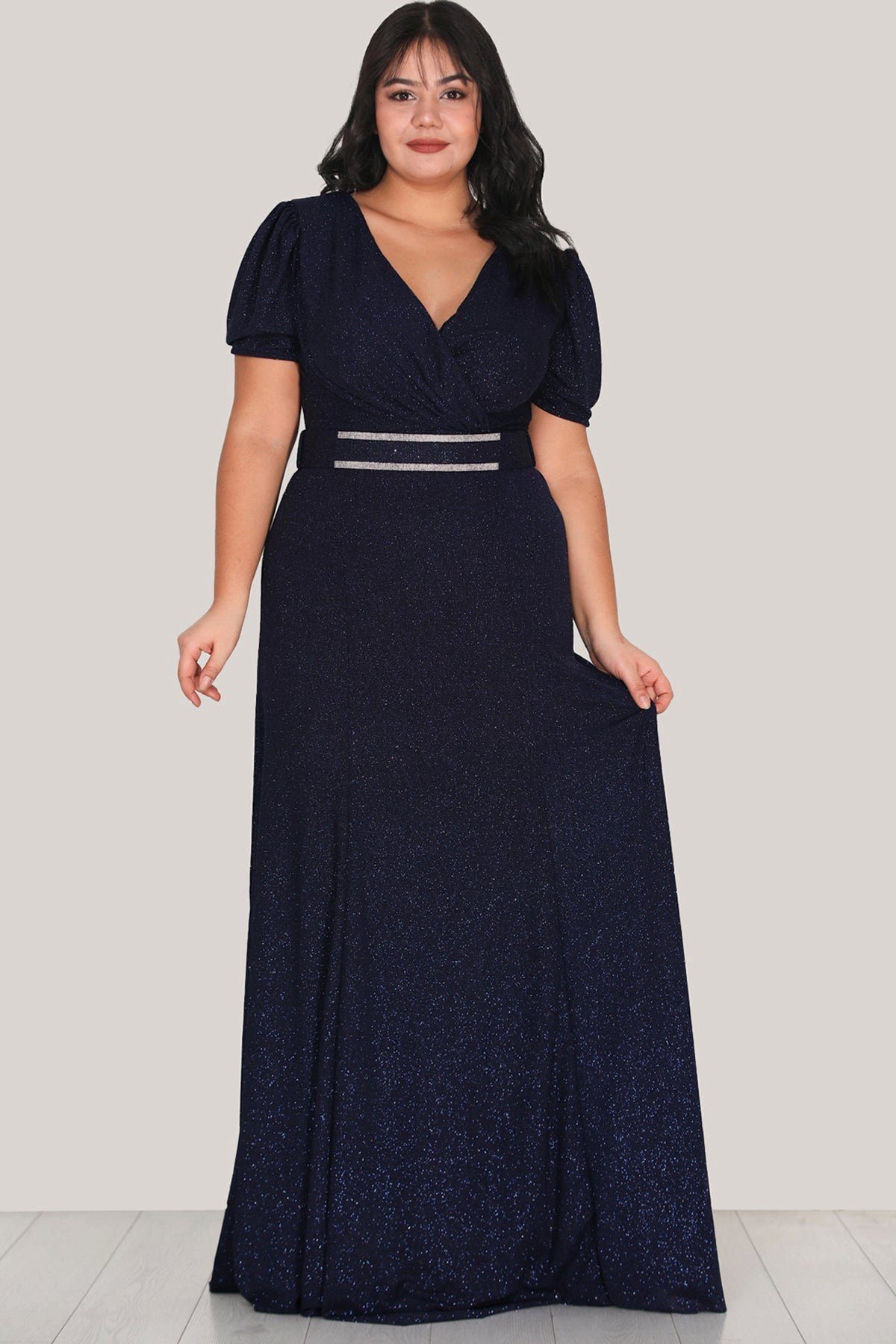 Modabout Abendkleid Langes Maxikleid Sommerkleid für große Größen - NELB0553D9409LCV (1-tlg)