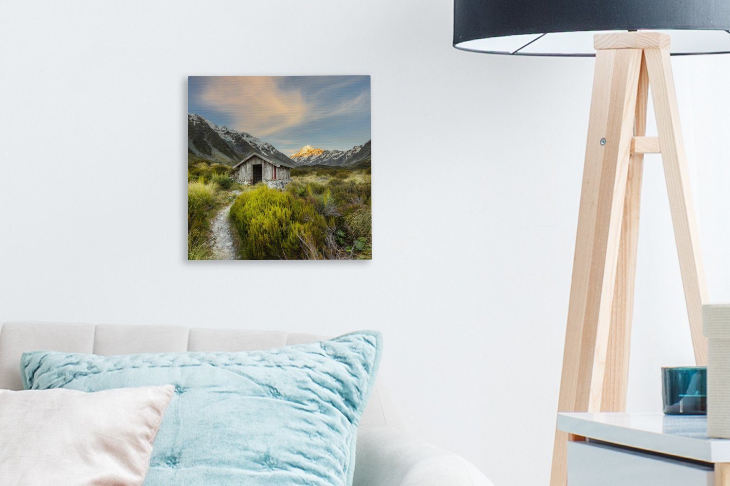 - Berg, Leinwand Leinwandbild Bilder (1 St), - für OneMillionCanvasses® Neuseeland Schlafzimmer Wohnzimmer Haus