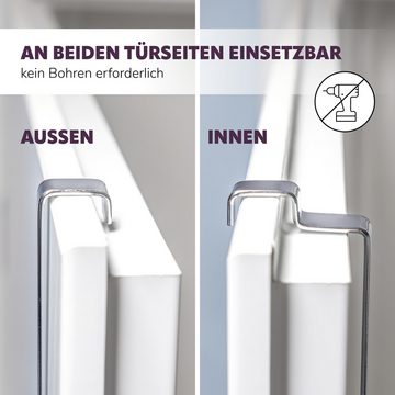 bremermann Handtuchhalter Tür-Hängeregal, Tür-Handtuchhalter mit 4 praktischen Haken, verchromt