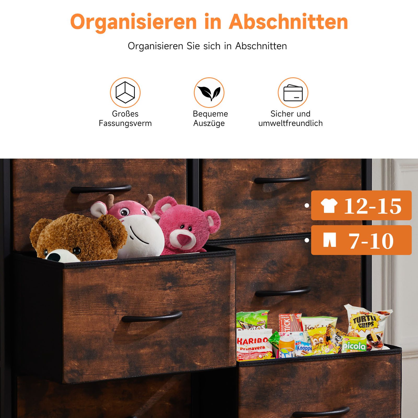 SURFOU Sideboard Kommode mit 8 Schubladen günstig online kaufen