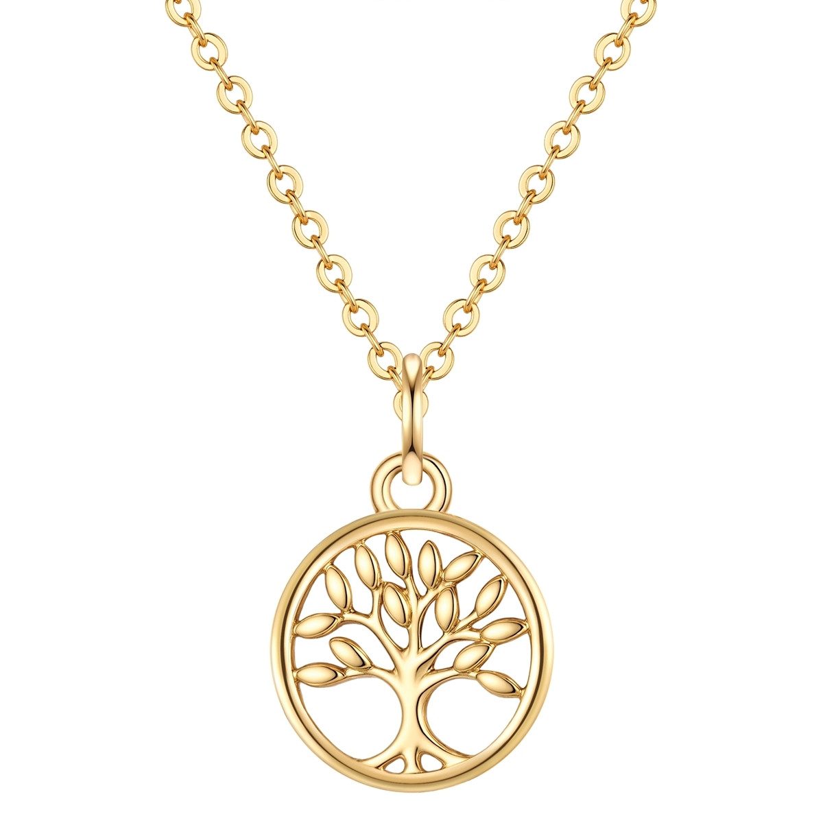 Collier Lebensbaum gelbgold