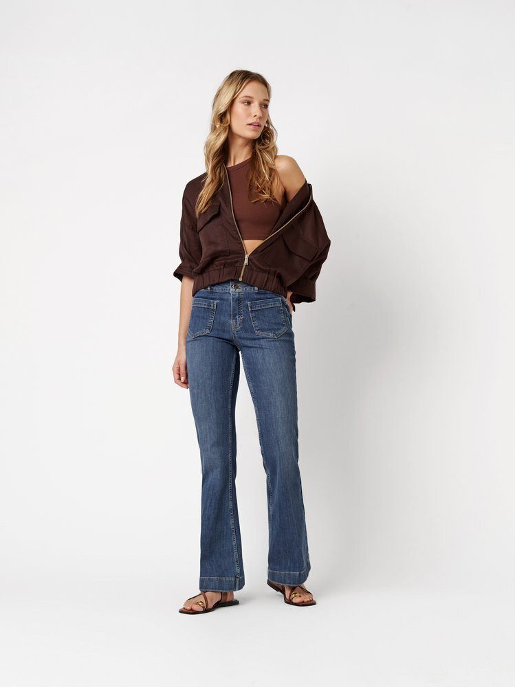 ROSNER Bootcut-Jeans Audrey Bootcut (1-tlg) mit aufgesetzten Fronttaschen
