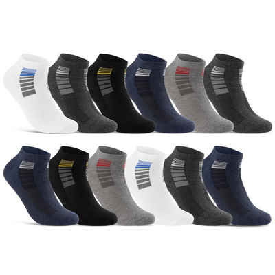 sockenkauf24 Sneakersocken 8, 12 oder 20 Paar Sneaker SPORT Socken Damen&Herren Sportsocken (39-42, 12-Paar, 16735) - WP