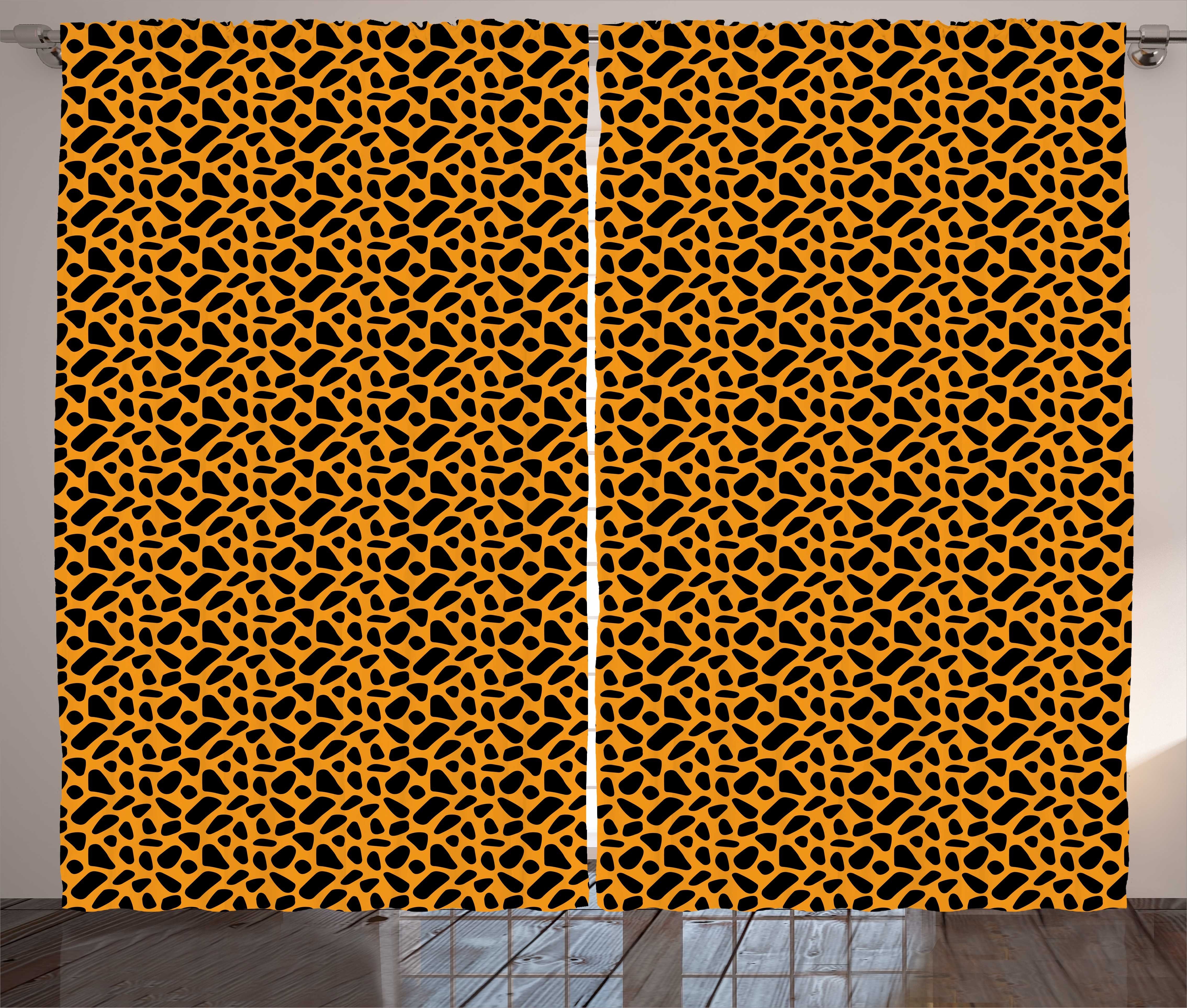 Gardine Schlafzimmer Kräuselband Vorhang mit Schlaufen und Haken, Abakuhaus, Abstrakt Cheetah Haut schauen Motiv