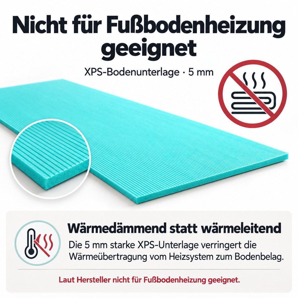 IKHEMalarka Dämmunterlage Unterlage Fußboden Bodenplatten Dämmunterlagen, (60-St), 5mm - 30qm - 60 Stück Trittschalldämmung Dämmung – Bild 4 von 5