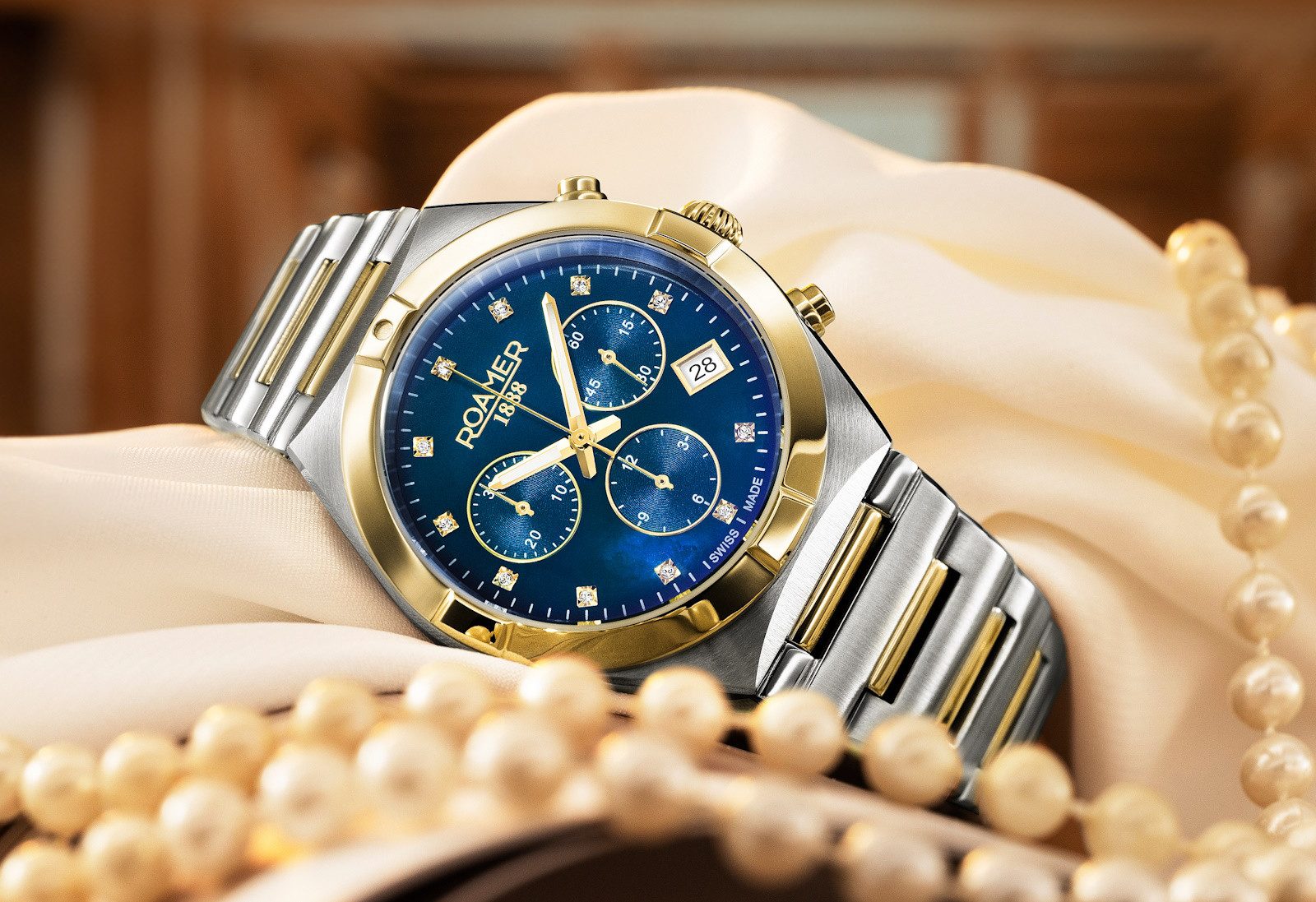 Weißgold Roamer Uhr Gold Alt Roamer Searock Automatic Herren Uhr