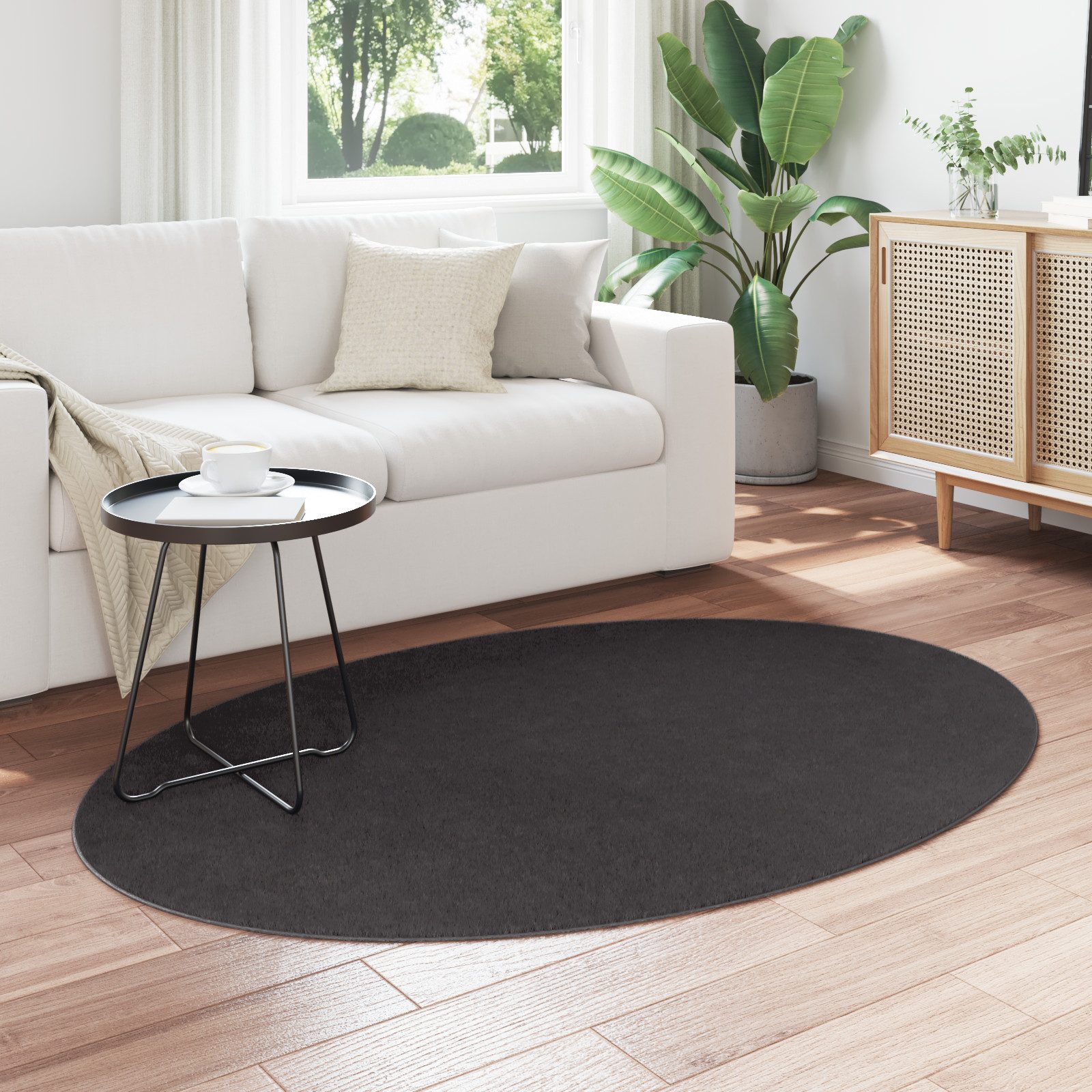 vidaXL Teppich Teppich "HUARTE" Anthrazit 120x170 günstig online kaufen
