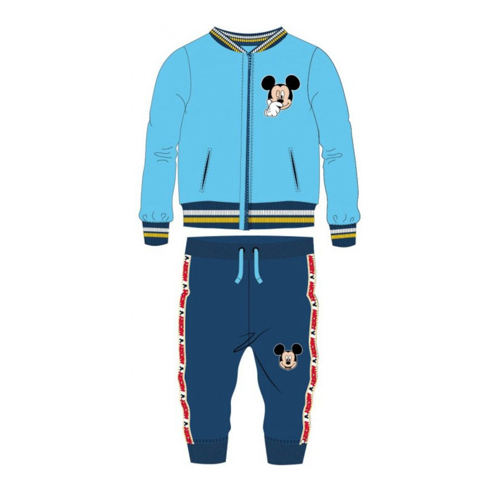 Disney Baby Trainingsanzug Mickey Mouse Baby- Trainingsanzug für Jungen- Hose & Jacke bis Gr. 92 (Set, 2-tlg), Trainingsanzug für Babys, bestehend aus Hose und Jacke