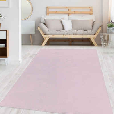 Teppich Kurzflor und waschbar uni Verschiedene Farben, Giantore, Rechteck, Höhe: 25 mm