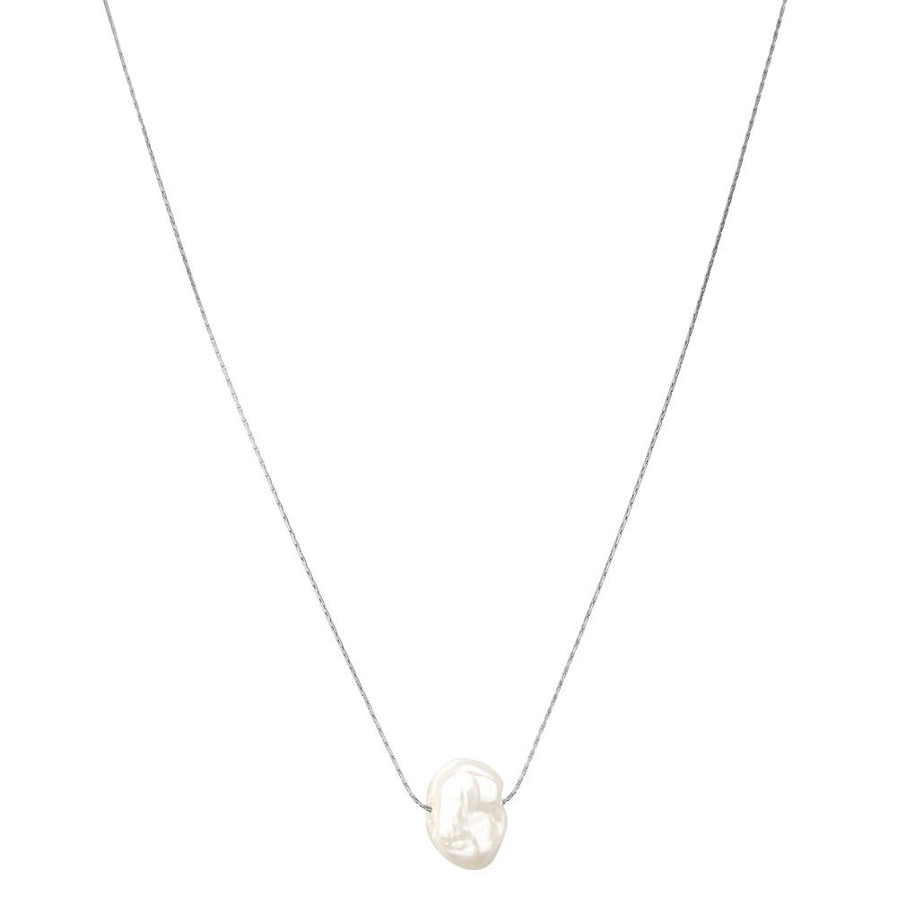 Celia von Barchewitz Perlenkette "PEARL PETITE" zarte Halskette kurz mit Barockperlen-Anhänger, 18k vergoldet, Länge von 44 - 49 cm verstellbar
