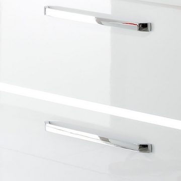 Lomadox Waschtisch-Set FES-3050-66, (Spar-Set, 0-St), weiß mit Mineralguss Waschbecken und LED - 105/200/43cm